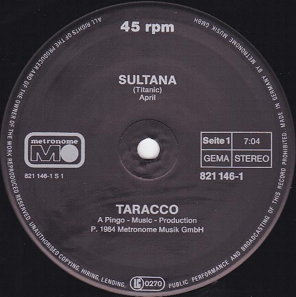 Taracco* : Sultana (Special Long Version) (12", Maxi)