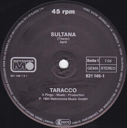 Taracco* : Sultana (Special Long Version) (12", Maxi)