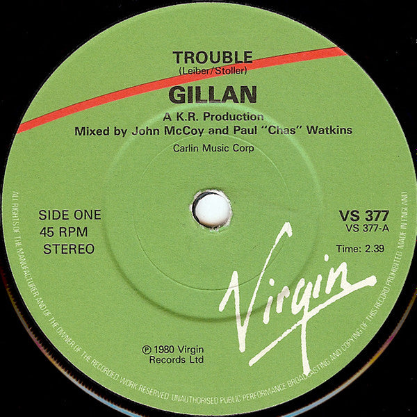 Gillan : Trouble (7", Single)