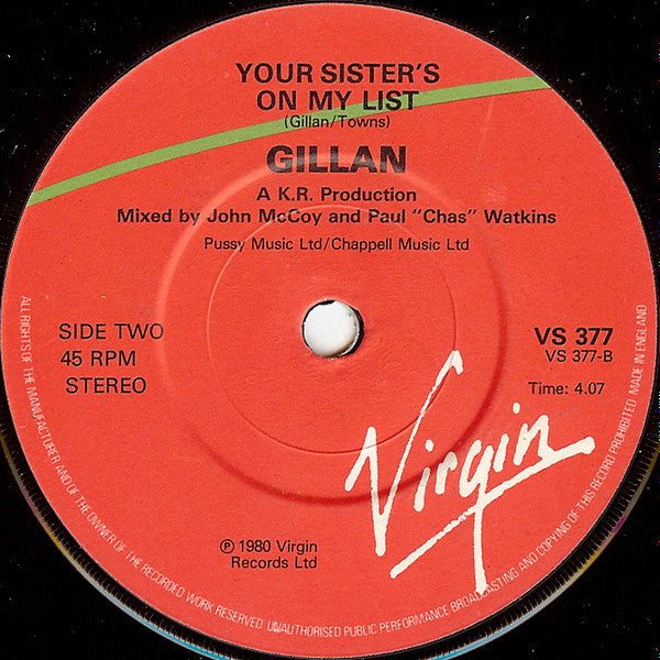 Gillan : Trouble (7", Single)