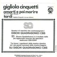 Gigliola Cinquetti : Amarti E Poi Morire (7", Single)
