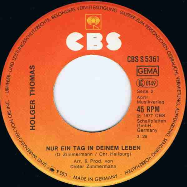 Holger Thomas : Ein Paar Jeans Und Meine Gitarre (7", Single)