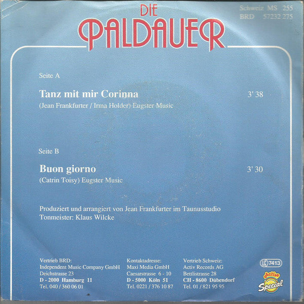 Die Paldauer : Tanz Mit Mir Corinna (7", Single)