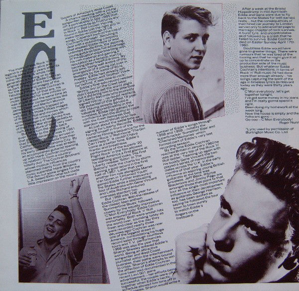 Eddie Cochran : C'mon Everybody - 20 Rock 'n' Roll Classics (LP, Comp, Mono)
