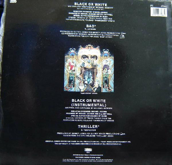 Michael Jackson : Black Or White (12")