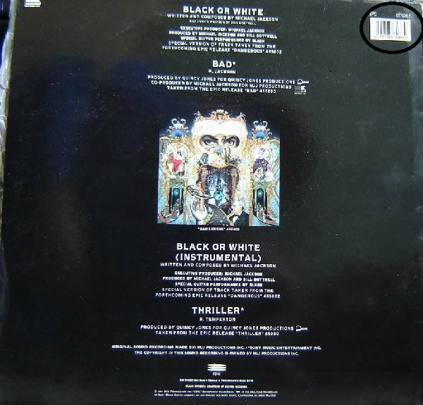 Michael Jackson : Black Or White (12")