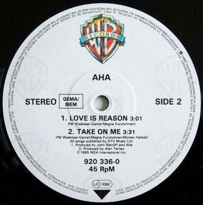 a-ha : Take On Me (Extended Version) (12")