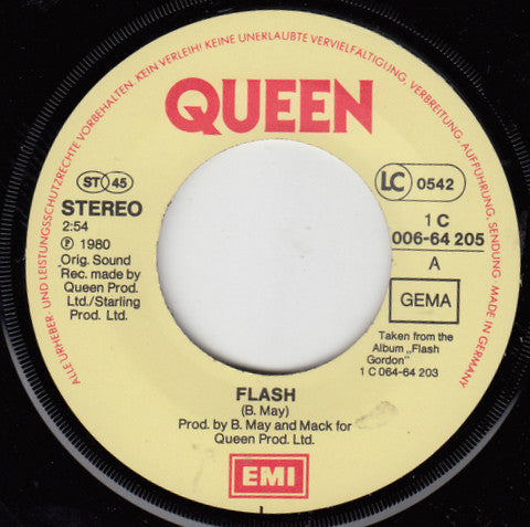 Queen : Flash (7", Single, Que)