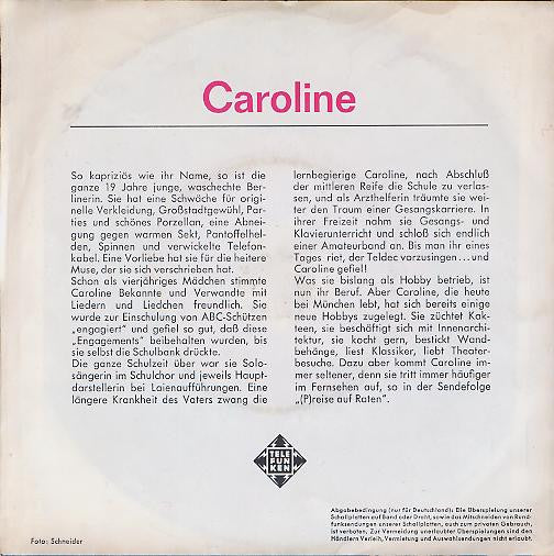 Caroline (18) : Nicolino / Bye Bye Billy (7", Single)