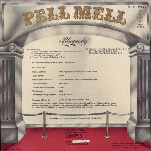 Pell Mell (2) : Rhapsody (LP, Album)