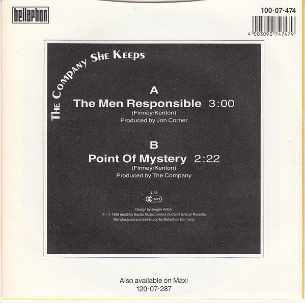 The Company She Keeps : The Men Responsible (7", Single)