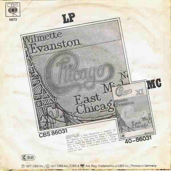 Chicago (2) : Baby, What A Big Surprise (7", Single)