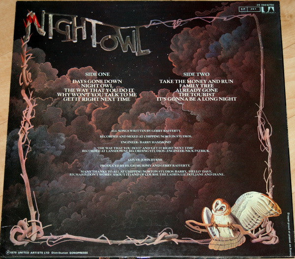 Gerry Rafferty : Night Owl (LP, Album)