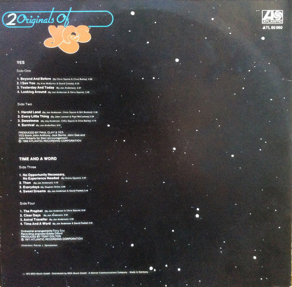 Yes : 2 Originals Of Yes (2xLP, Album, Comp, Gat)
