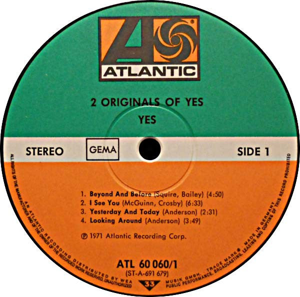 Yes : 2 Originals Of Yes (2xLP, Album, Comp, Gat)