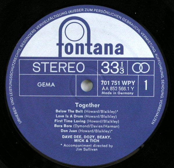 Dave Dee, Dozy, Beaky, Mick & Tich : Together (LP, Album, RE)