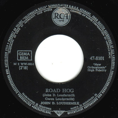 John D. Loudermilk : Road Hog / Angela Jones (7", Single)