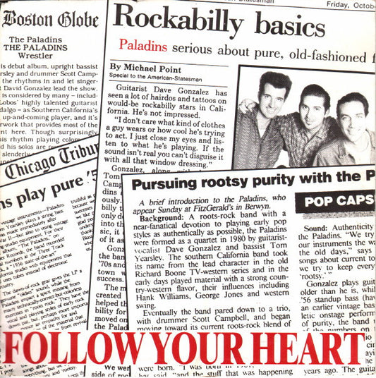 The Paladins : Follow Your Heart (7", Single)