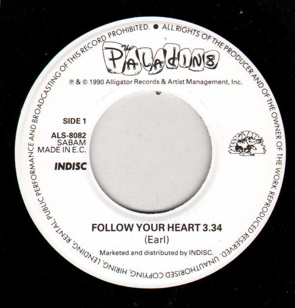 The Paladins : Follow Your Heart (7", Single)