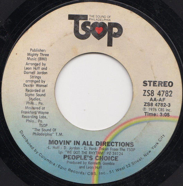 People's Choice : Movin' In All Directions (7", Styrene, Ter)