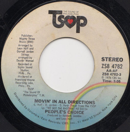 People's Choice : Movin' In All Directions (7", Styrene, Ter)