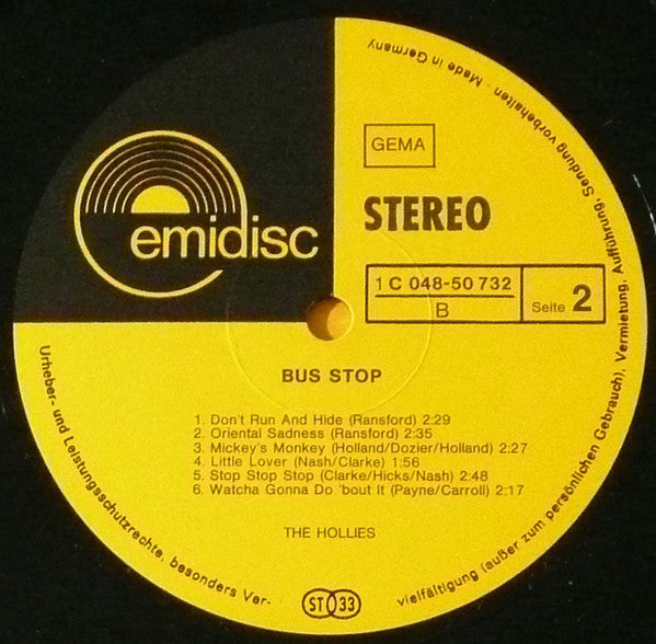 The Hollies : Bus Stop (LP, Comp)
