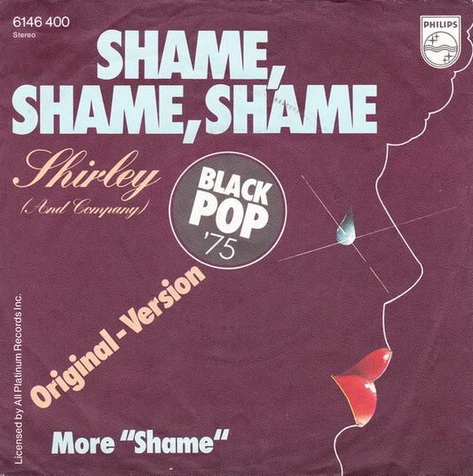 Shirley & Company : Shame, Shame, Shame (Original-Version) (7", Single)