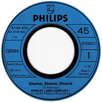 Shirley (And Company)* : Shame, Shame, Shame (Original-Version) (7", Single)