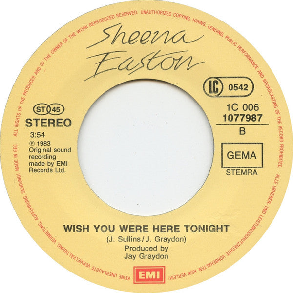 Sheena Easton : Telefone (7", Single)