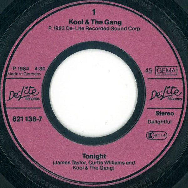 Kool & The Gang : Tonight (7", Single)