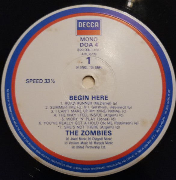 The Zombies : Begin Here (LP, Album, Mono, RE)