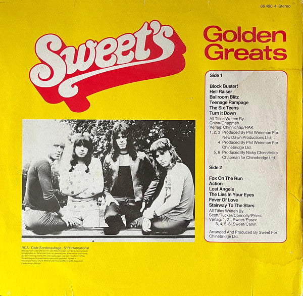 Sweet* : Sweet's Golden Greats (LP, Comp, Clu)