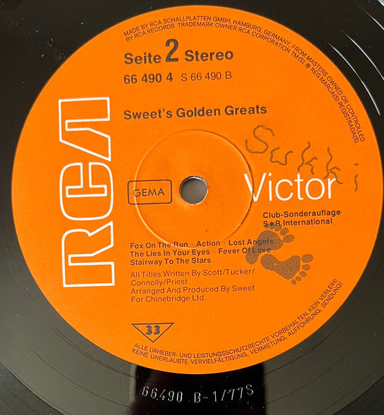 Sweet* : Sweet's Golden Greats (LP, Comp, Clu)