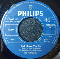 Lee Patterson (2) : Girl, I Love You So (7", Single)
