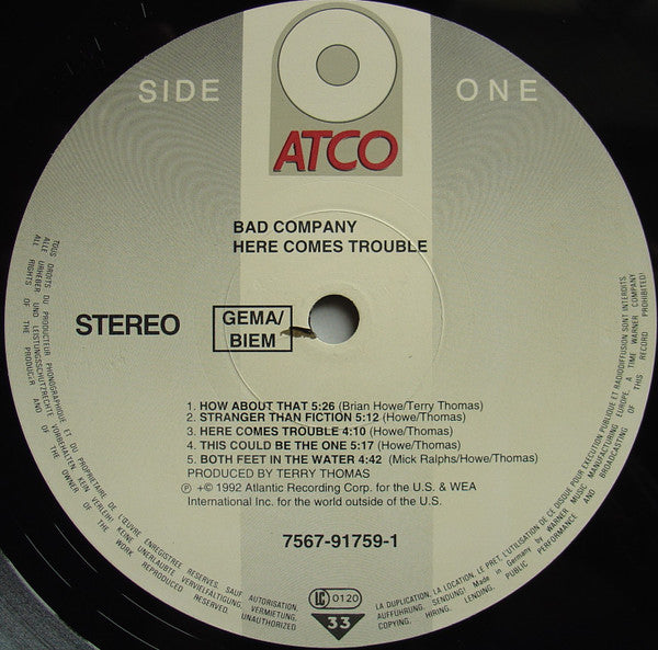 Bad Company (3) : Here Comes Trouble (LP, Album)