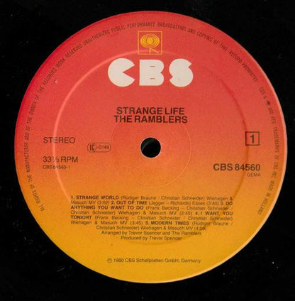 The Ramblers* : Strange Life (LP, Album)