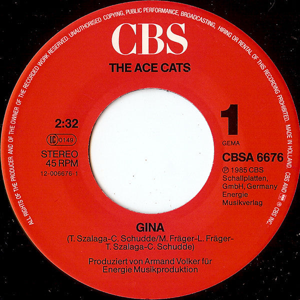 The Ace Cats : Gina (7", Single)