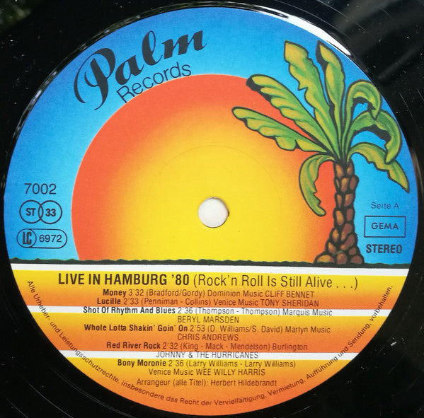Various : Live In Hamburg '80 (Rock'n'Roll Is Still Alive...) (LP, Album)
