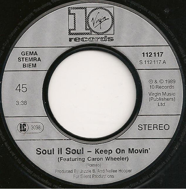 Soul II Soul : Keep On Movin (7", Single)