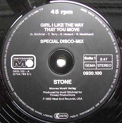 Stone : Girl I Like The Way That You Move (12")