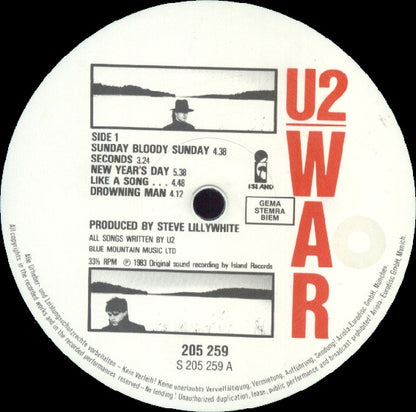 U2 : War (LP, Album, RE, Gat)