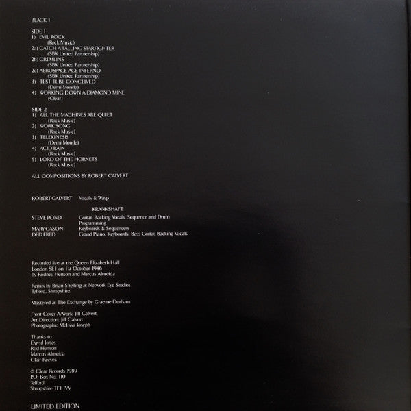Robert Calvert : At The Queen Elizabeth Hall (LP, Album, Ltd)