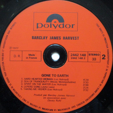 Barclay James Harvest : Gone To Earth (LP, Album, RE)