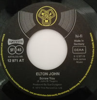 Elton John : Goodbye Yellow Brick Road / Screw You (7", Single)