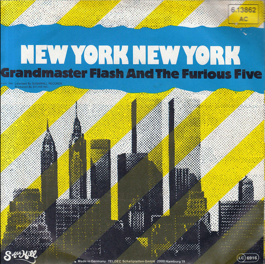 Grandmaster Flash & The Furious Five : New York New York (7", Single)