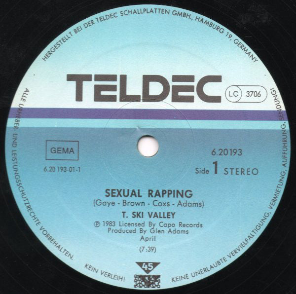 T. Ski Valley* : Sexual Rapping (12")
