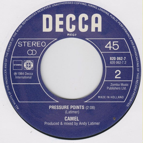 Camel : Cloak And Dagger Man (7", Single)