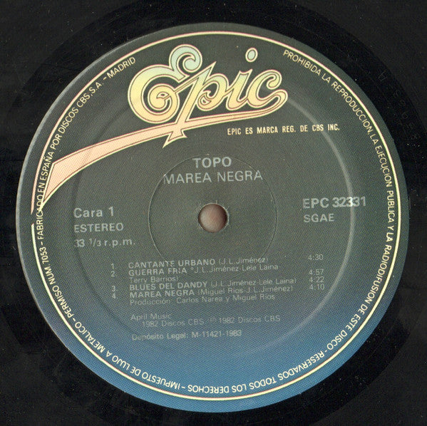 Topo (5) : Marea Negra (LP, Album, RE)