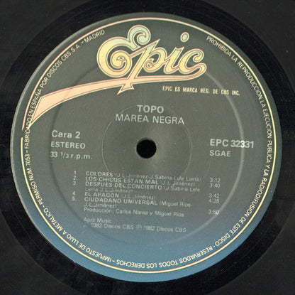 Topo (5) : Marea Negra (LP, Album, RE)
