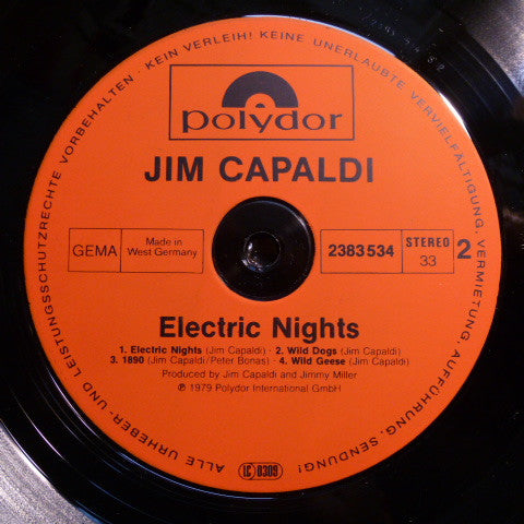 Jim Capaldi : Electric Nights (LP, Album)